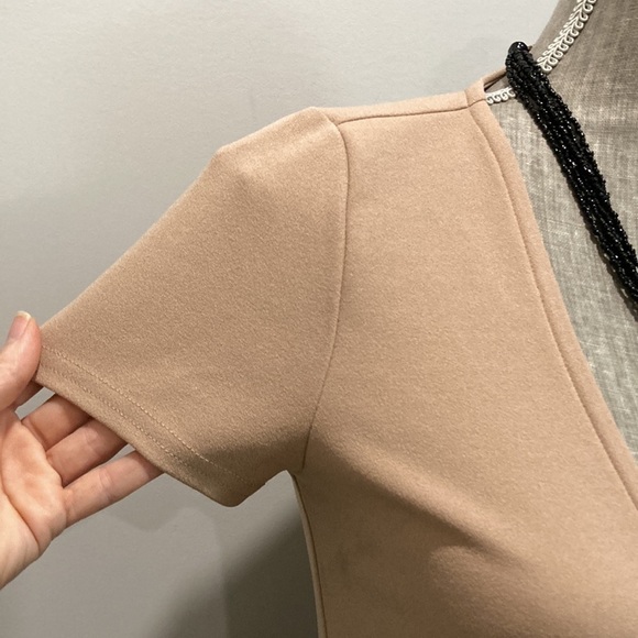 REVAMPED Short Sleeve Mini Wrap Dress Medium - Picture 6 of 10